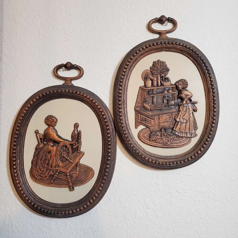 Vintage Coppercraft Guild Wall Decor Set of 2